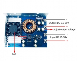 1000W DC-DC 50A Step Down Power Supply Module 25V-90V to 2.5V-50V Buck Voltage Converter